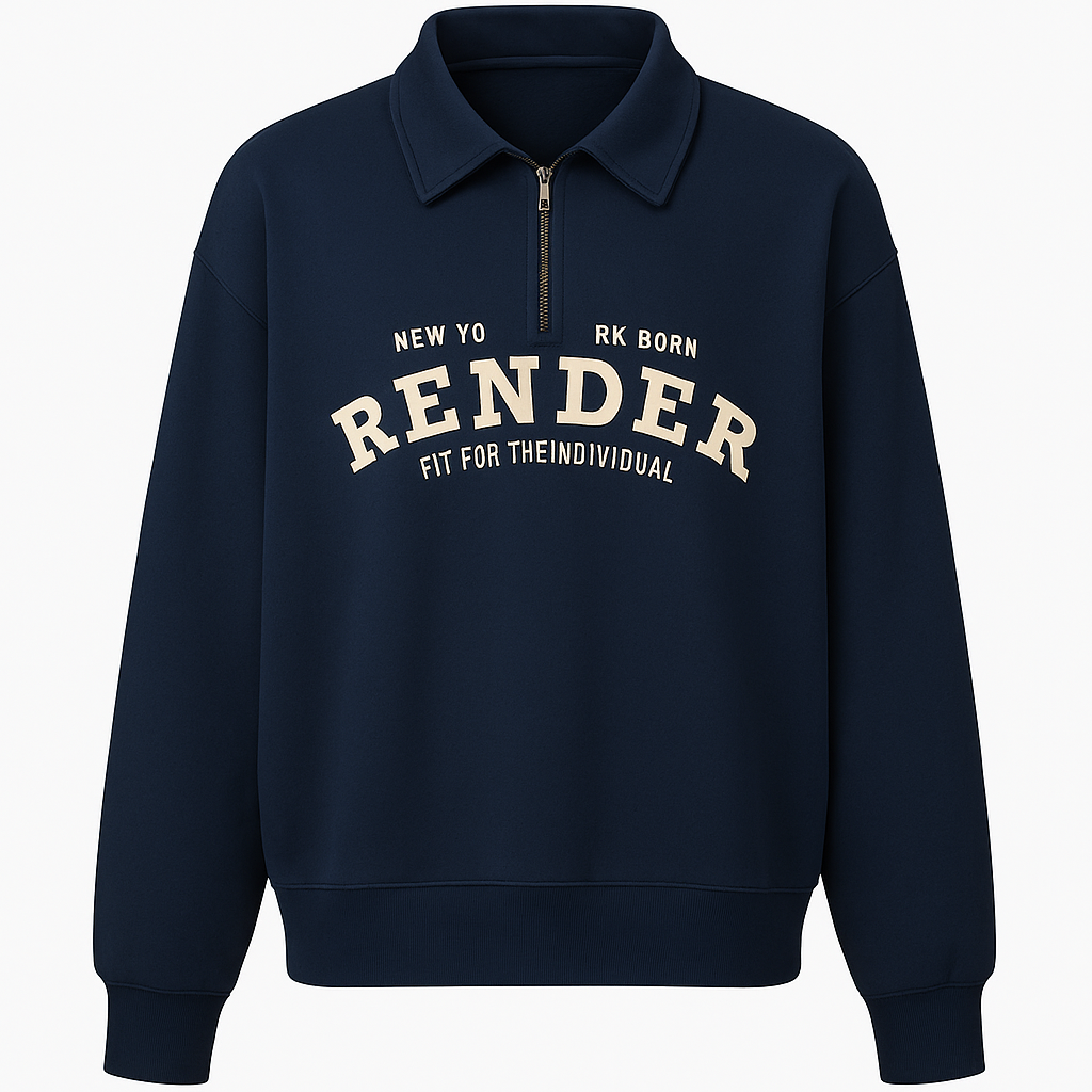 Polo Collar Sweatshirt