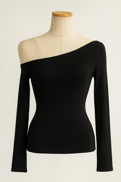Asymmetrical Long-Sleeve