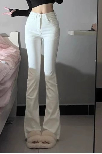 White Royal Sister Wide Boot Pants