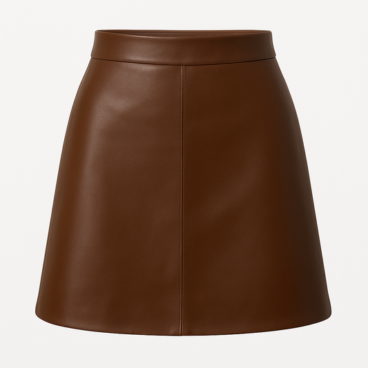 PU Leather A-Line Skirt