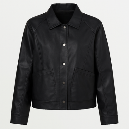 Oversized Faux-Fur Lined PU Jacket