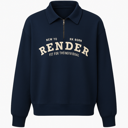 Polo Collar Sweatshirt