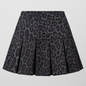 Suede Pleated A-Line Mini Skirt