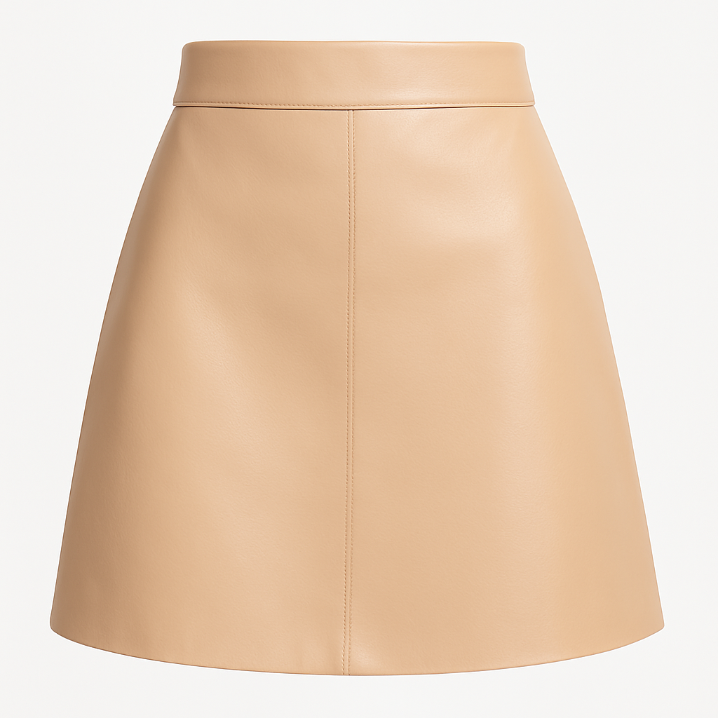 PU Leather A-Line Skirt