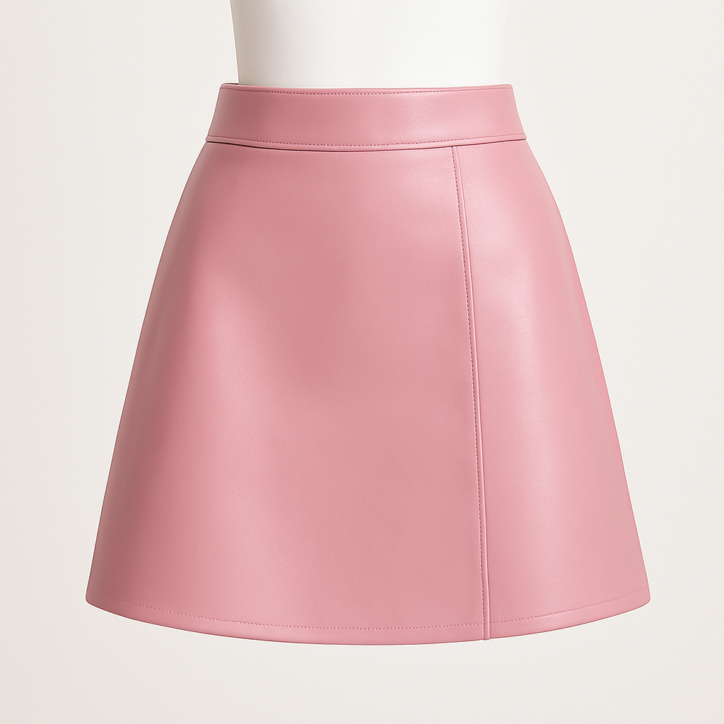 PU Leather A-Line Skirt