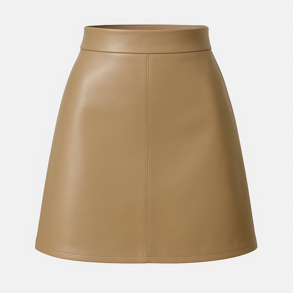 PU Leather A-Line Skirt