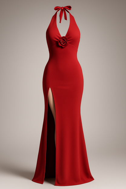 Floral Halter Maxi Dress