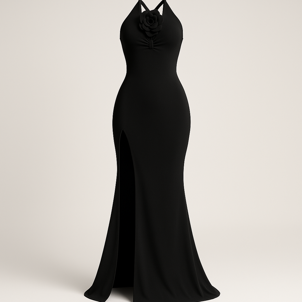 Floral Halter Maxi Dress