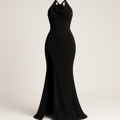 Floral Halter Maxi Dress