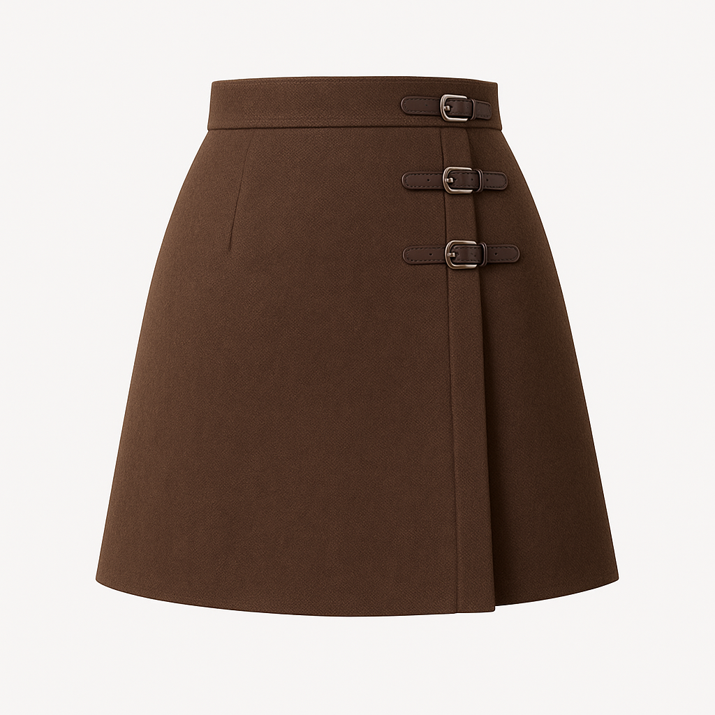 Tweed Buckle Skirt