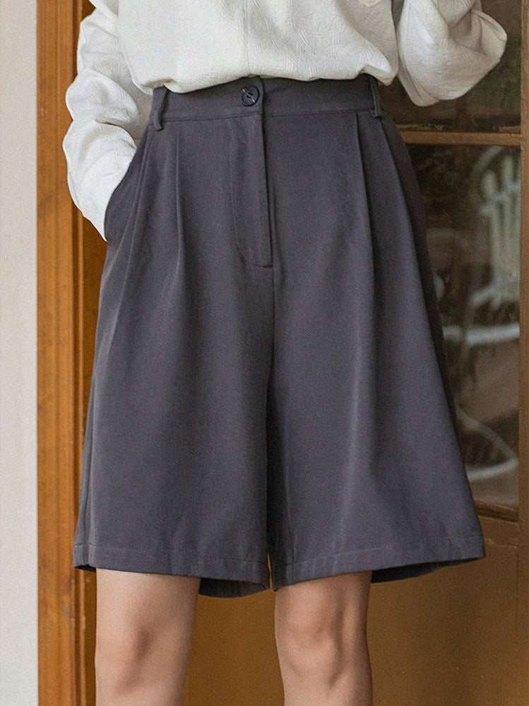 A-Line High-Waist Summer Suit Shorts