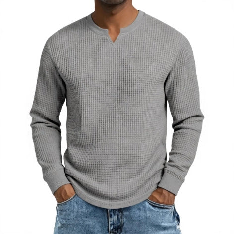 Autumn Long-Sleeve V-Neck Slim Base Shirt