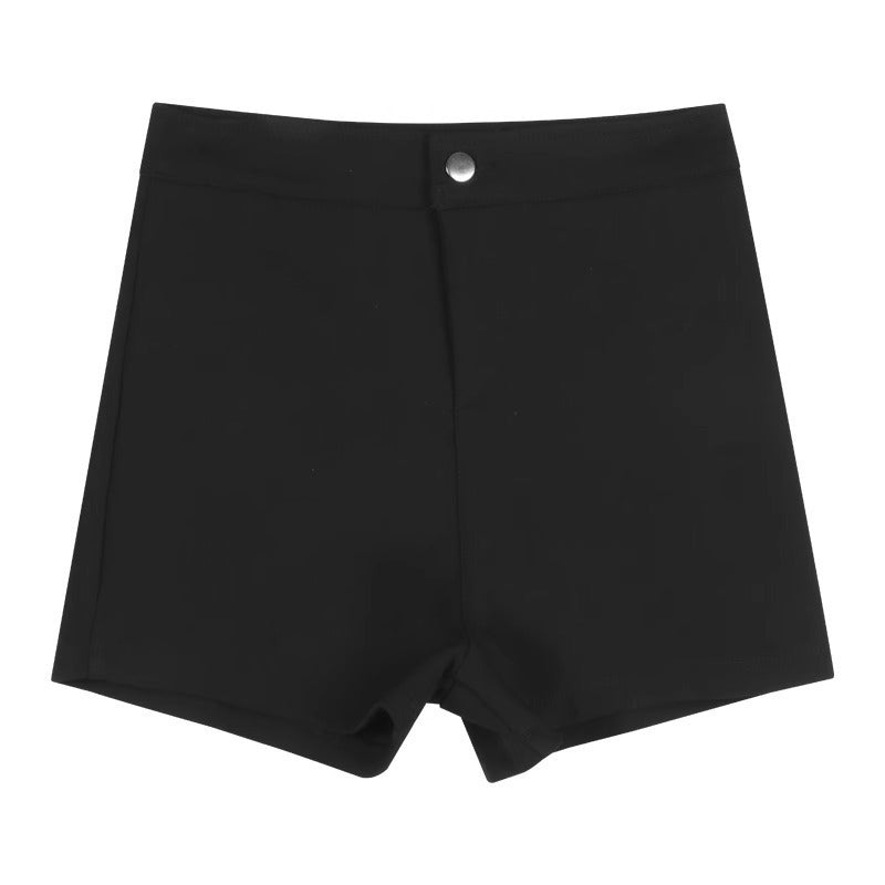 Fleece-Lined High-Waist Winter A-Line Safety Shorts