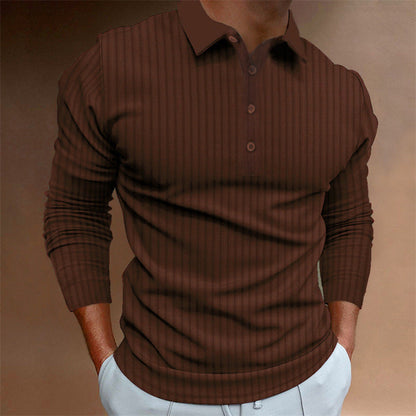 Vertical Long Sleeve Performance Polo