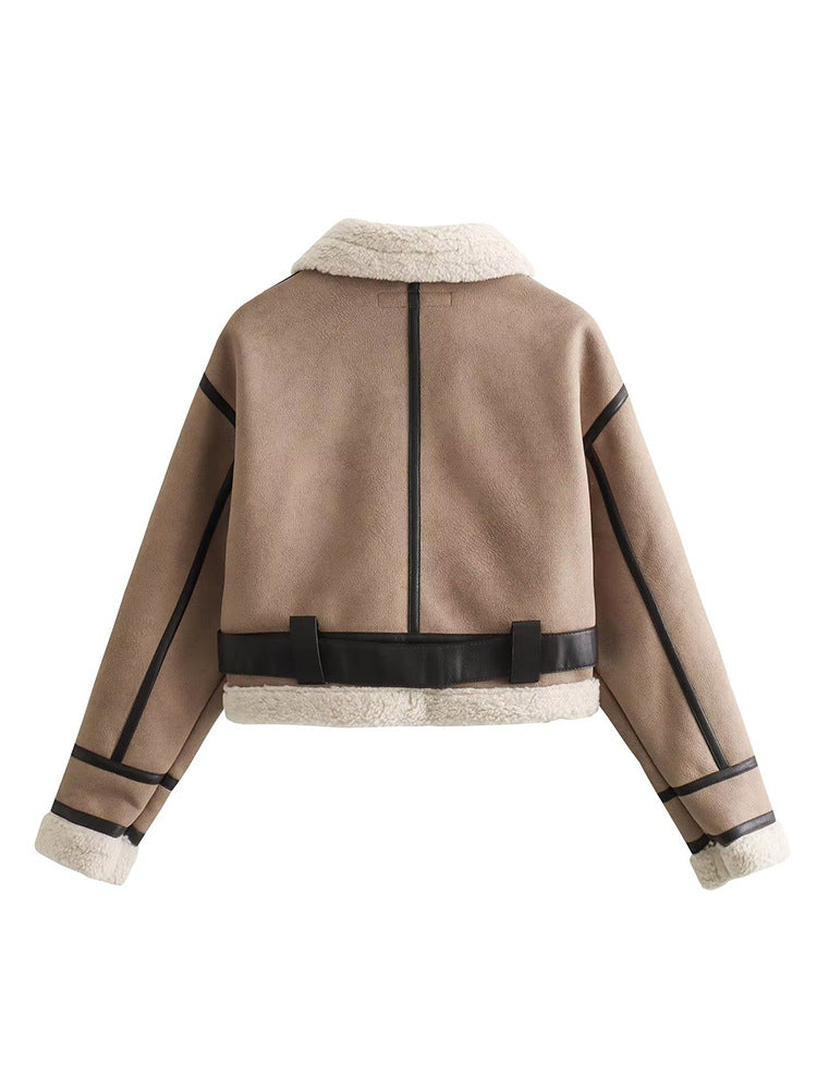 Fur Integrated Model Short Jacket