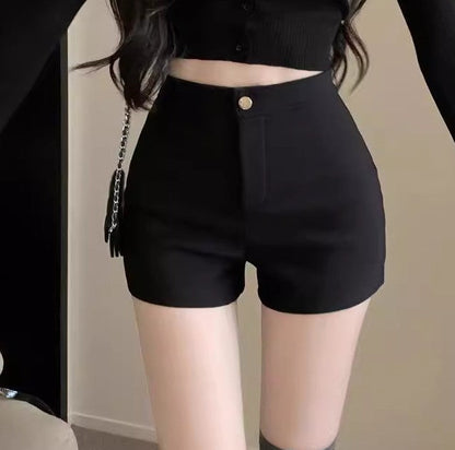 Fleece-Lined High-Waist Winter A-Line Safety Shorts