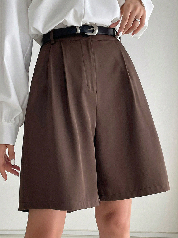 A-Line High-Waist Summer Suit Shorts