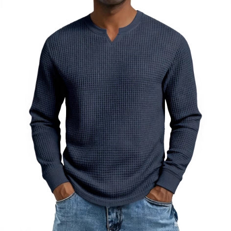 Autumn Long-Sleeve V-Neck Slim Base Shirt