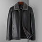 Winter Men’s Thickened Lapel Leather Jacket