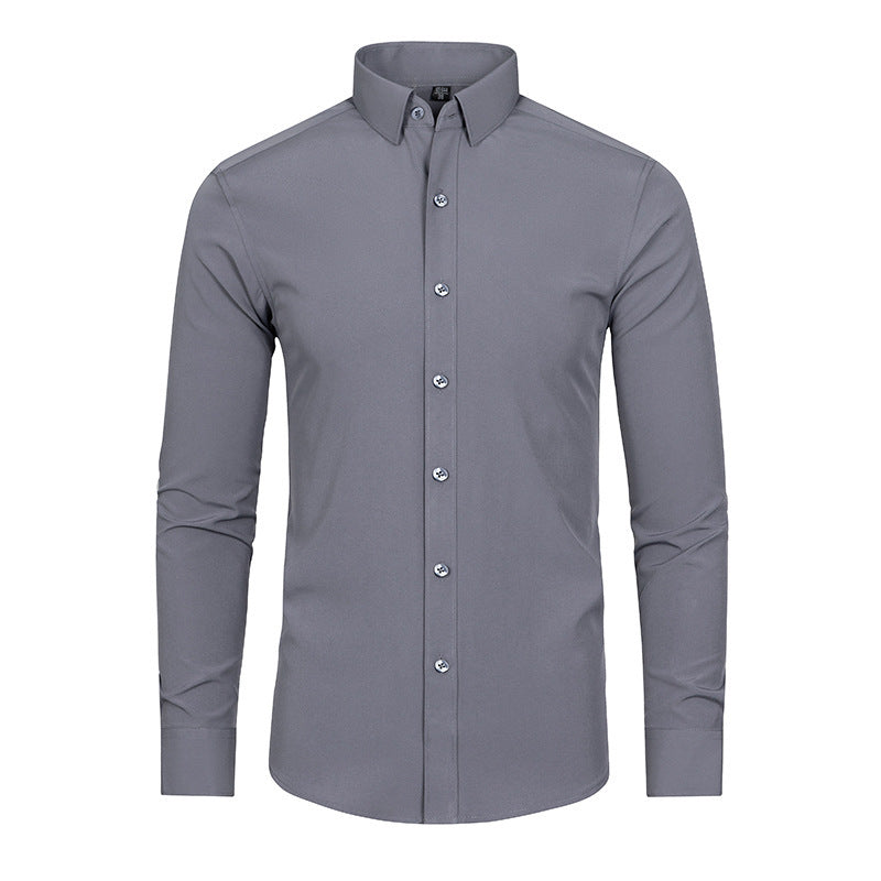Elastic Non-Iron Men’s Long-Sleeved Shirt