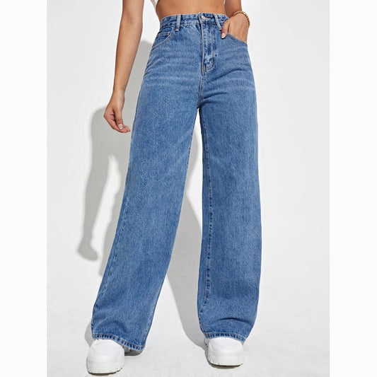 Slim Straight Denim Trousers