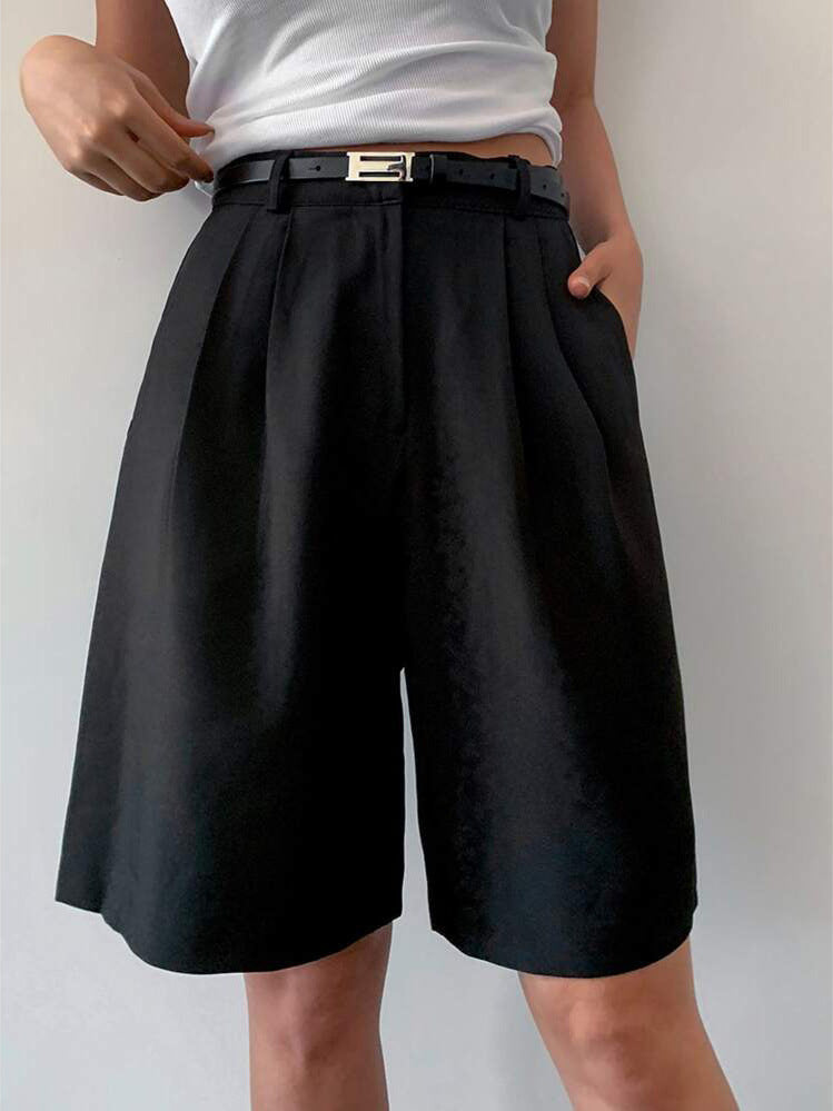 A-Line High-Waist Summer Suit Shorts