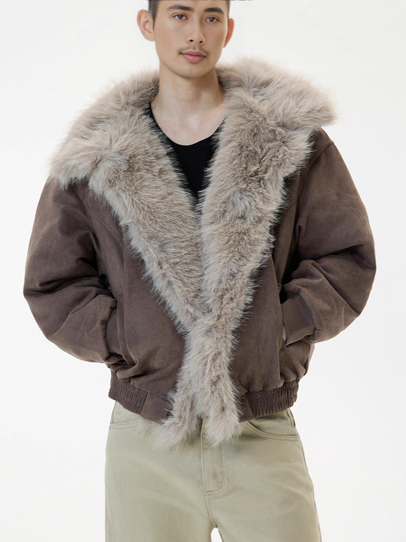 Soft Fur-Collar Coat