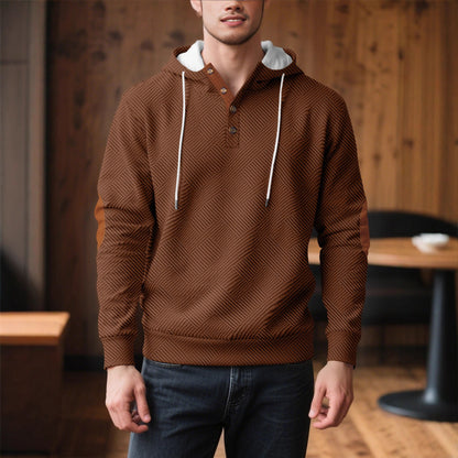 Jacquard Hooded Sweatshirt