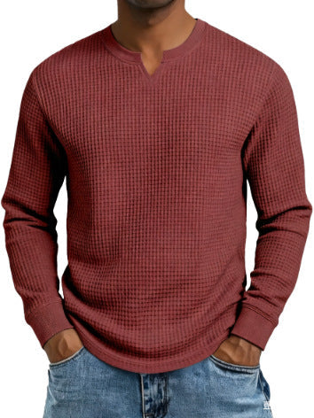 Autumn Long-Sleeve V-Neck Slim Base Shirt