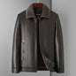 Winter Men’s Thickened Lapel Leather Jacket