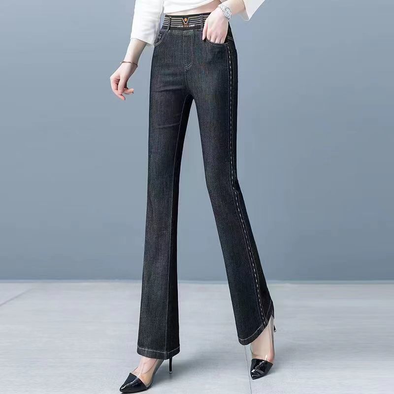 Slightly-Flared Embroidered Pants