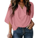 American Loose V-Neck Chiffon Tee