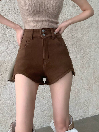 High-Waist Baggy 3/4 Pants