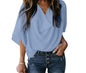 American Loose V-Neck Chiffon Tee