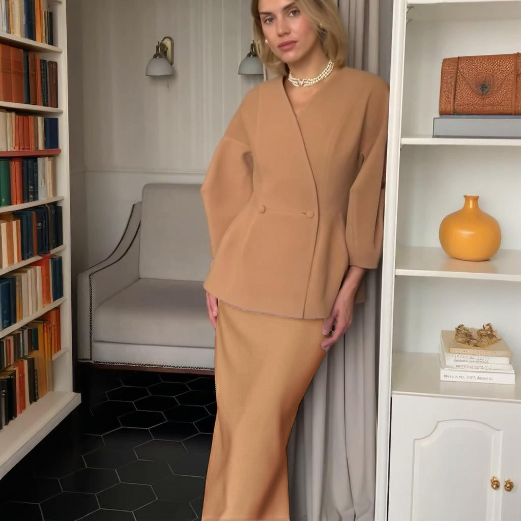 Bubble Sleeve Dress Suit