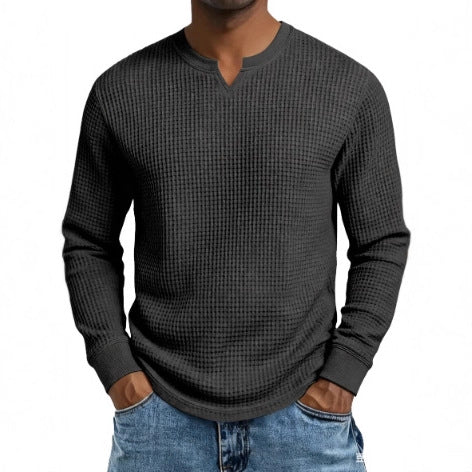 Autumn Long-Sleeve V-Neck Slim Base Shirt
