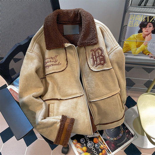 Minimalist Khaki Zip-Up Cardigan