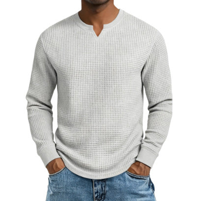 Autumn Long-Sleeve V-Neck Slim Base Shirt