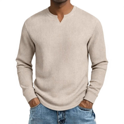 Autumn Long-Sleeve V-Neck Slim Base Shirt