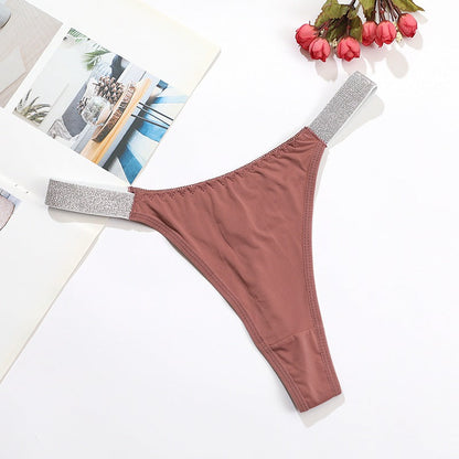 Shiny Thong Hip Bikini Panties