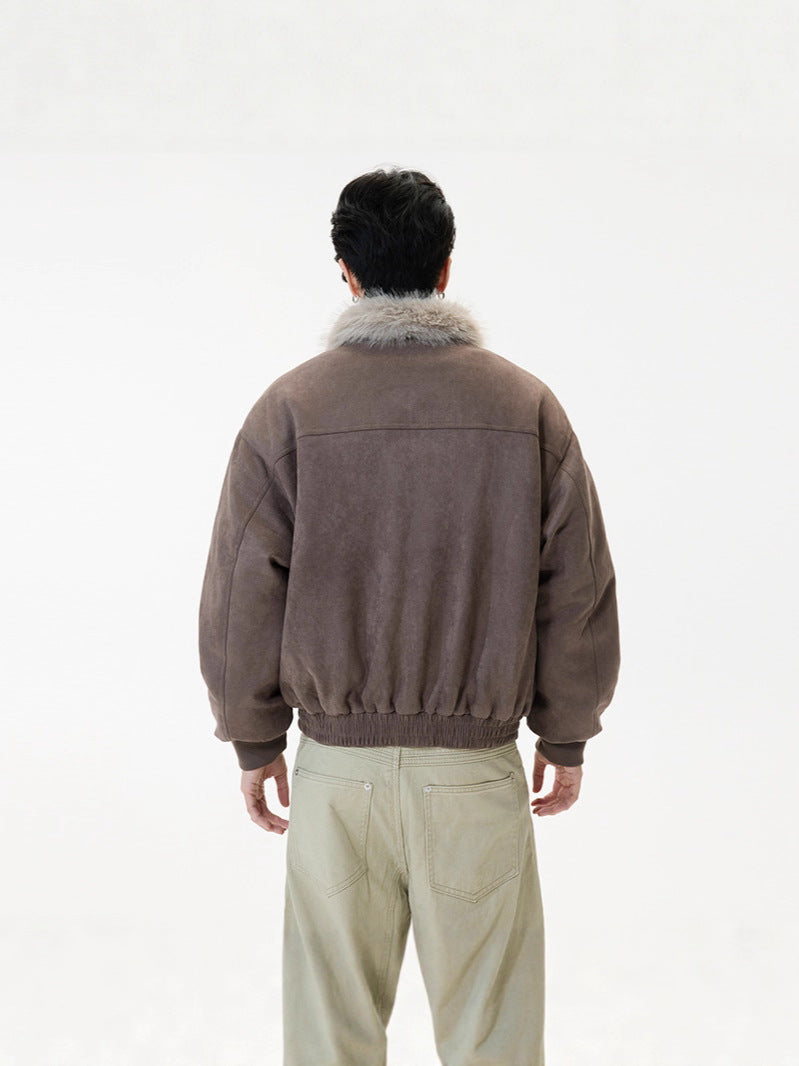 Soft Fur-Collar Coat