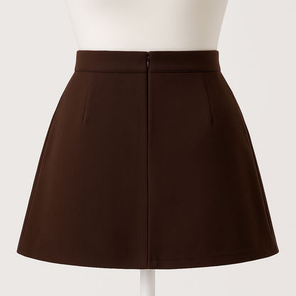 Premium A-Line Wrap Pleated Mini Skirt