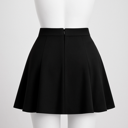 Premium A-Line Wrap Pleated Mini Skirt