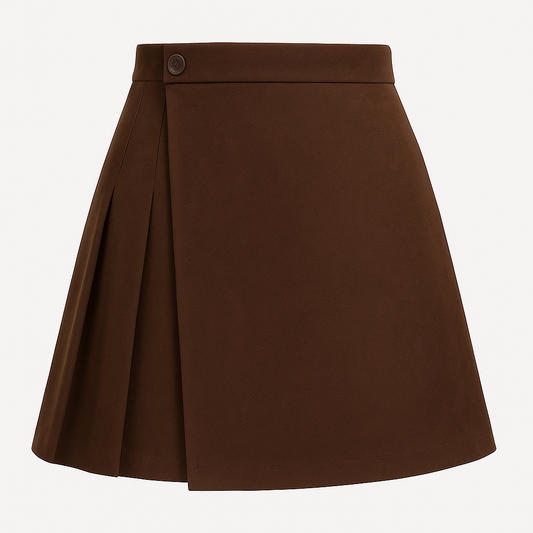 Premium A-Line Wrap Pleated Mini Skirt